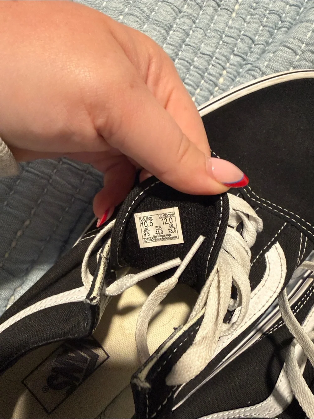 Vans Black and White Old Skool Canvas Sneakers